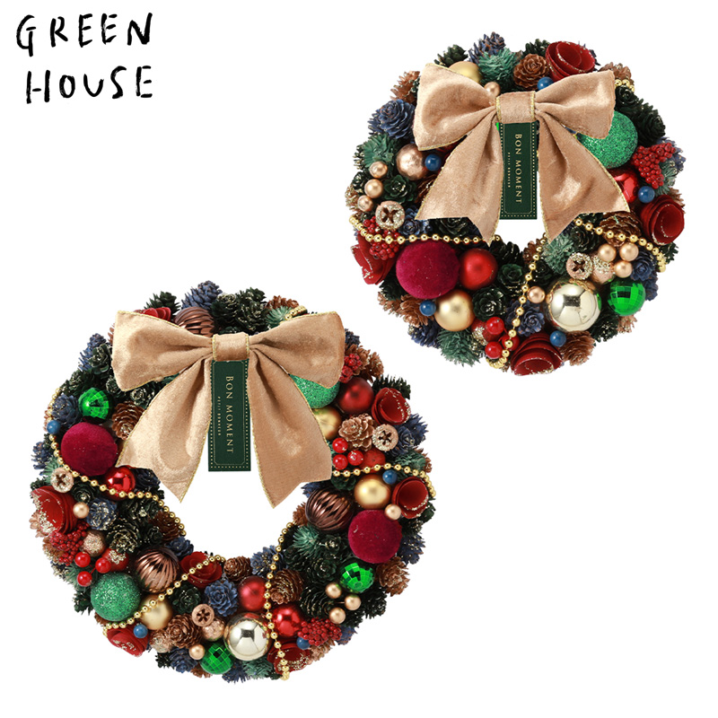■GREEN HOUSE(グリーンハウス）■■2026X'mas　先行予約■　ナチュラルリース　クリスマスミュージカル