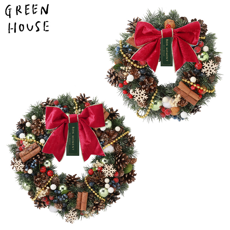 ■GREEN HOUSE(グリーンハウス）■■2026X'mas　先行予約■　ナチュラルリース　スノークリスマス