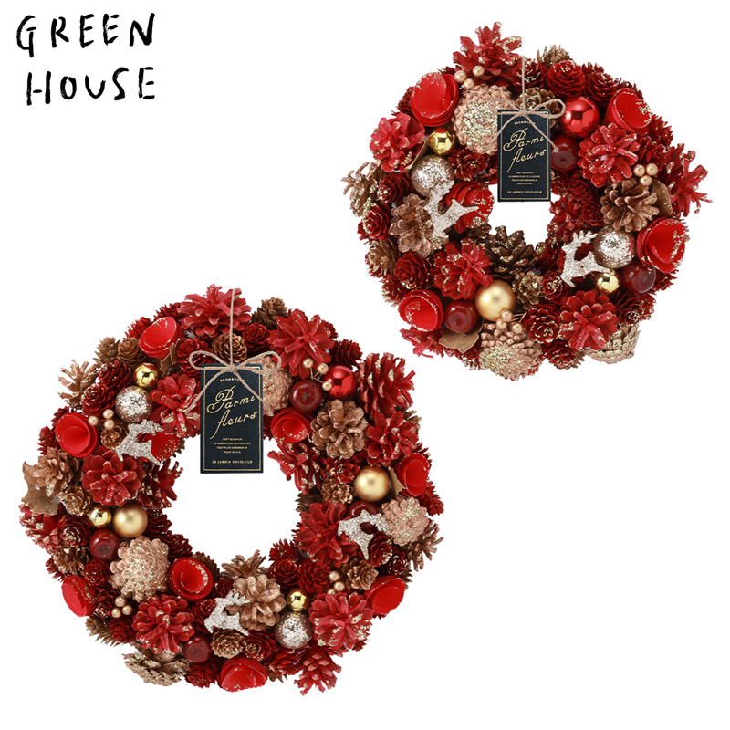 ■GREEN HOUSE(グリーンハウス）■■2026X'mas　先行予約■　ナチュラルリース　ホリデーフライト