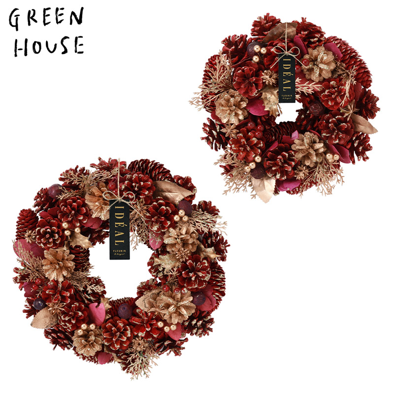 ■GREEN HOUSE(グリーンハウス）■■2026X'mas　先行予約■　ナチュラルリース　グレイスガーネット