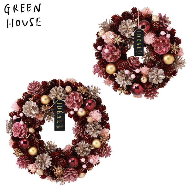 ■GREEN HOUSE(グリーンハウス）■■2026X'mas　先行予約■　ナチュラルリース　ラズベリーフィズ