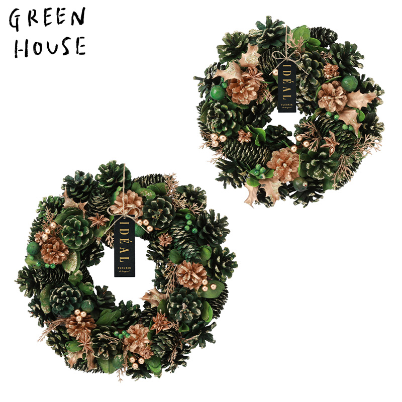 ■GREEN HOUSE(グリーンハウス）■■2026X'mas　先行予約■　ナチュラルリース　ブリリアントフォレスト