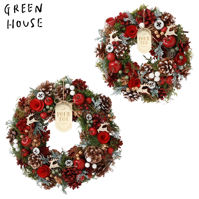 ■GREEN HOUSE(グリーンハウス）■■2026X'mas　先行予約■　ナチュラルリース　クリスマスソング