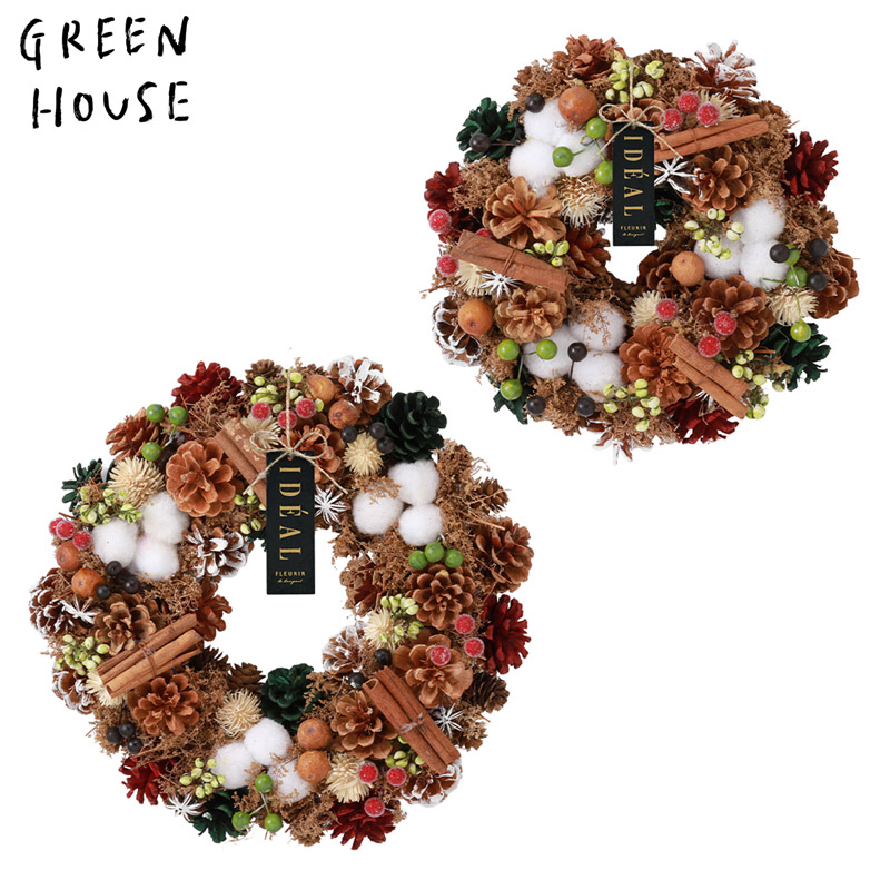 ■GREEN HOUSE(グリーンハウス）■■2026X'mas　先行予約■　ナチュラルリース　ホリデークッキー