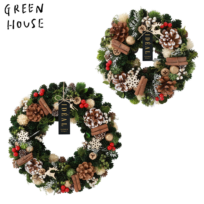 ■GREEN HOUSE(グリーンハウス）■■2026X'mas　先行予約■　ナチュラルリース　エバーグリーン