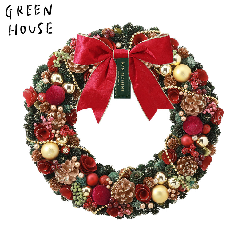 ■GREEN HOUSE(グリーンハウス）■■2026X'mas　先行予約■　ナチュラルリース　LLサイズ　クリスマスマーケット
