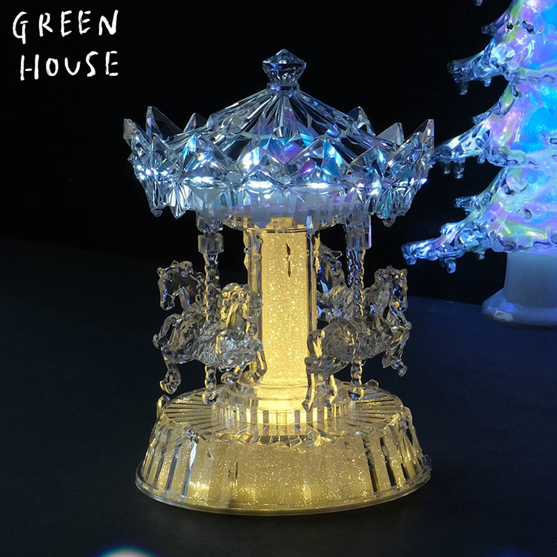 ■GREEN HOUSE(グリーンハウス）■■2026X'mas　先行予約■　クリスタルライト　メリーゴーランド