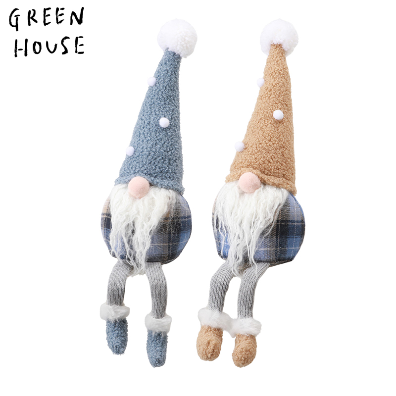■GREEN HOUSE(グリーンハウス）■■2026X'mas　先行予約■　足ブラ ノルディックサンタ　ブルー＆ベージュ　Mサイズ
