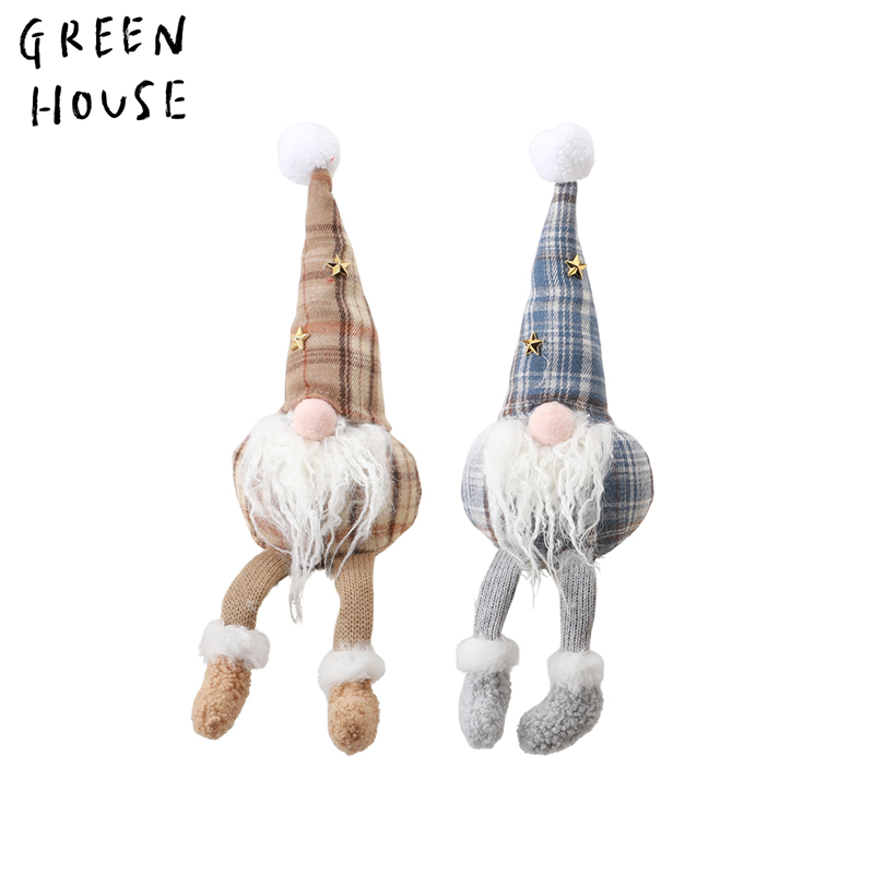 ■GREEN HOUSE(グリーンハウス）■■2026X'mas　先行予約■　足ブラ ノルディックサンタ　ブルー＆ベージュ　Sサイズ