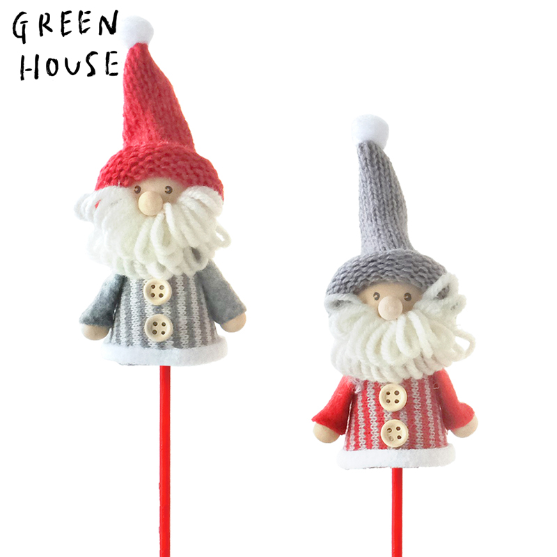 ■GREEN HOUSE(グリーンハウス）■■2026X'mas　先行予約■　ふわふわピック　さんかくサンタ大（2種×各6本）