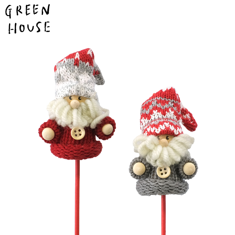 ■GREEN HOUSE(グリーンハウス）■■2026X'mas　先行予約■　ふわふわピック　ノルディックミニサンタ（2種×各6本）