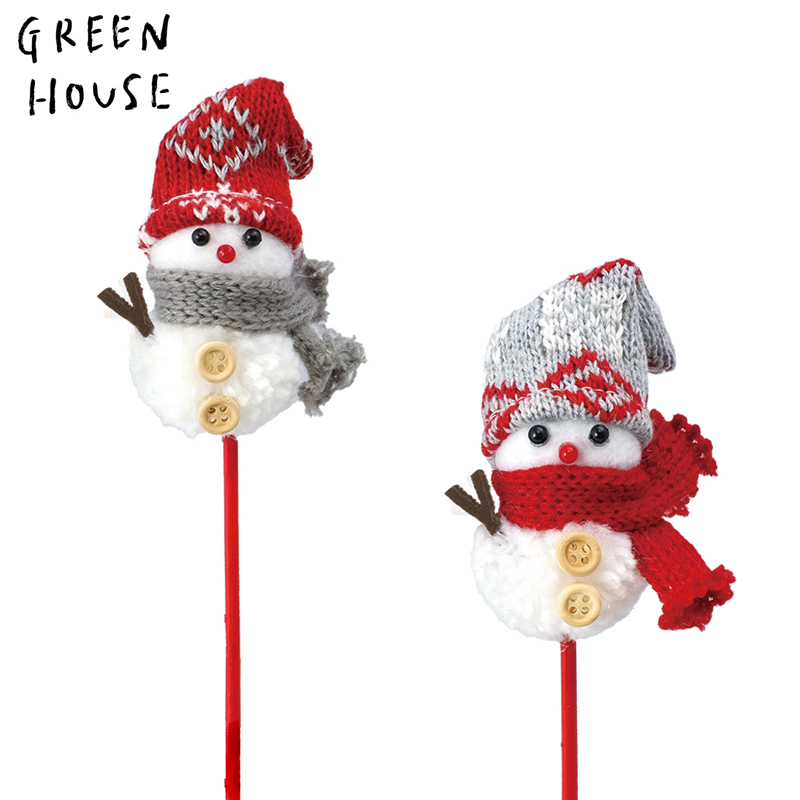 ■GREEN HOUSE(グリーンハウス）■■2026X'mas　先行予約■　ふわふわピック　ノルディックスノーマン（2種×各6本）