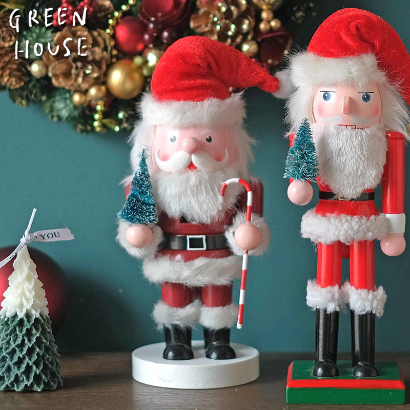 ■GREEN HOUSE(グリーンハウス）■■2026X'mas　先行予約■　くるみ割り人形風サンタ　ツリー&ケイン
