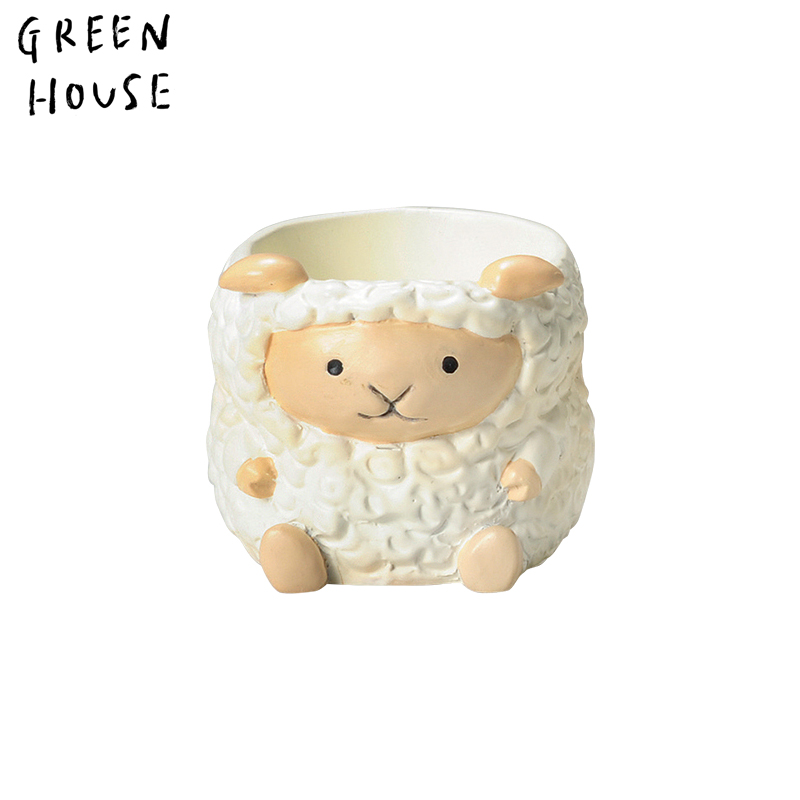 ■GREEN HOUSE(グリーンハウス）■■2027お正月グッズ　先行予約■　リトルレジンポット　羊