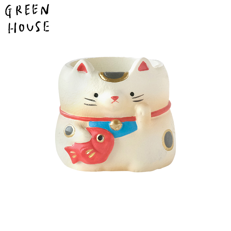 ■GREEN HOUSE(グリーンハウス）■■2027お正月グッズ　先行予約■　リトルレジンポット　招き猫