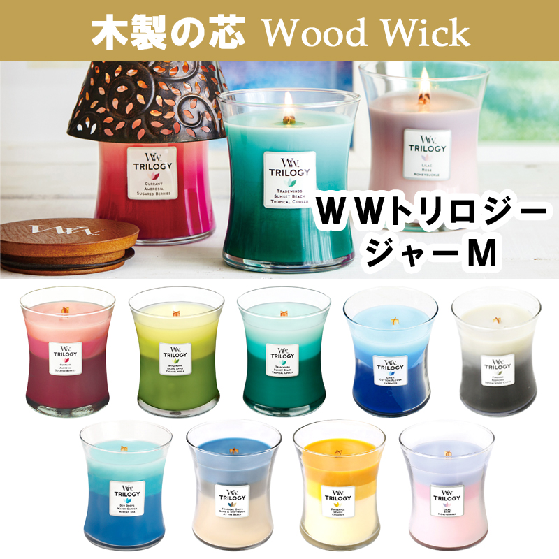 ■カメヤマキャンドルハウス■　【Ｗｏｏｄ　Ｗｉｃｋシリーズ】　ＷＷトリロジージャーＭ