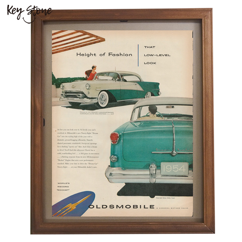 ■キーストーン■■2025AW　新作■　ヴィンテージフレームポスター　BLUE MOBILE