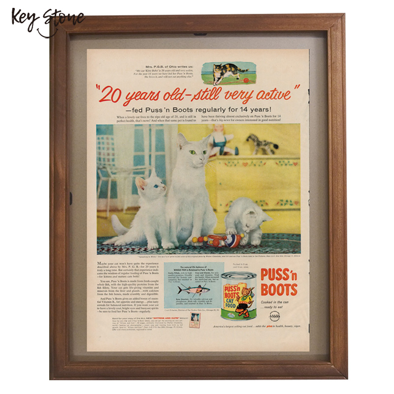 ■キーストーン■■2025AW　新作■　ヴィンテージフレームポスター　CAT FOOD