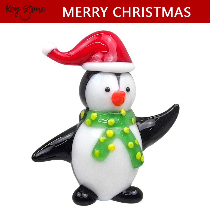 ■キーストーン■■2025X'mas　先行予約■　ガラスクリスマス　ペンギン