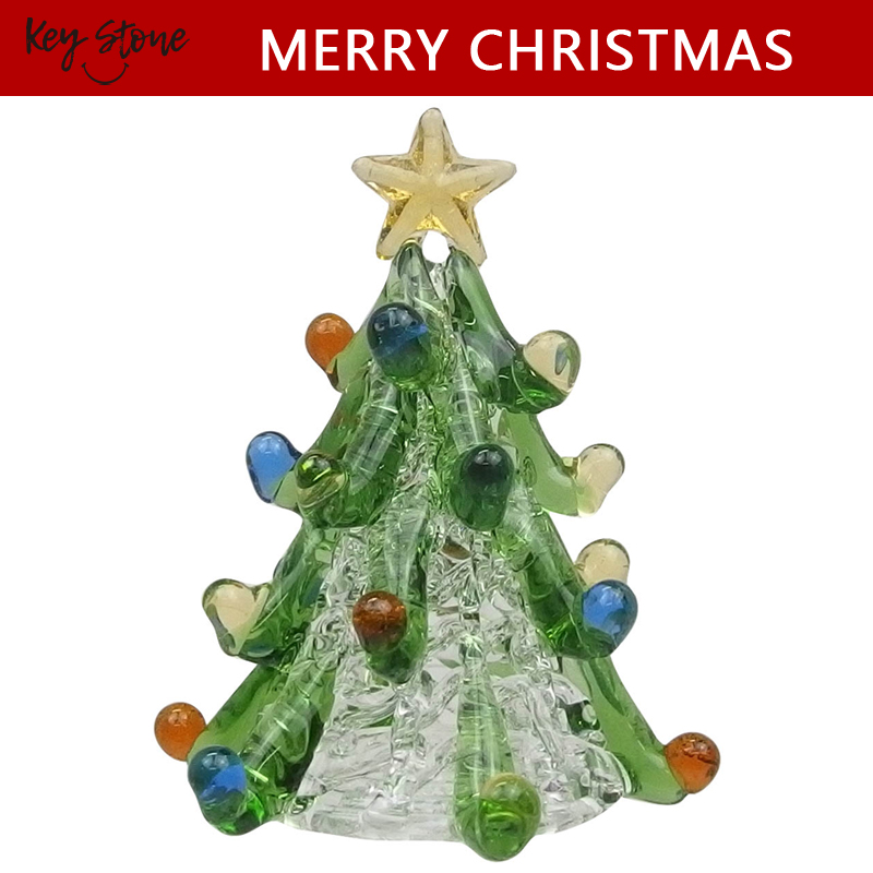 ■キーストーン■■2025X'mas　先行予約■　ガラスクリスマス　ゴールドスター デコレーションツリー