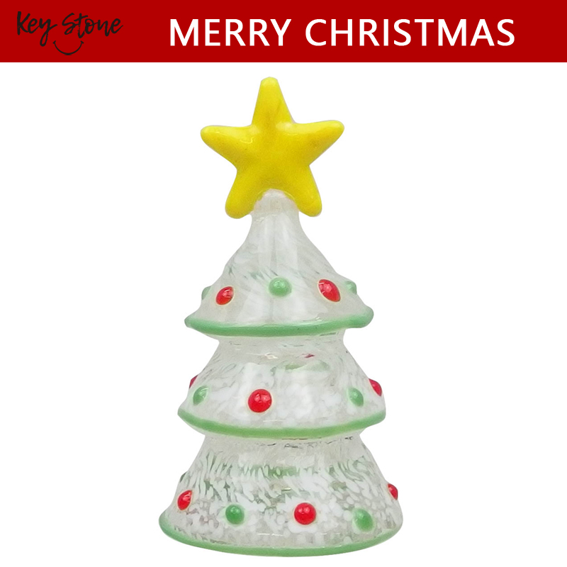 ■キーストーン■■2025X'mas　先行予約■　ガラスクリスマス　イエロースター グリーンリムツリー