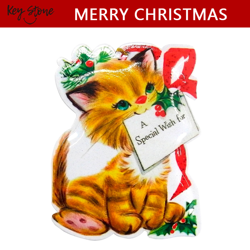 ■キーストーン■■2025X'mas　先行予約■　メタルダイカットポストカード X'mas　キャット＆カード