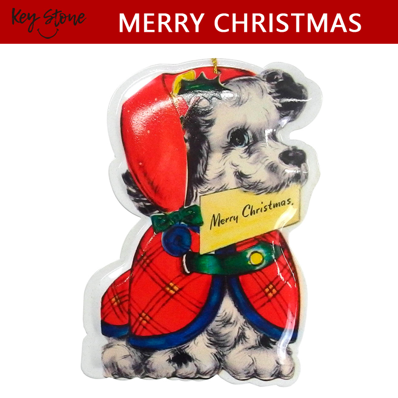 ■キーストーン■■2025X'mas　先行予約■　メタルダイカットポストカード X'mas　ドッグ