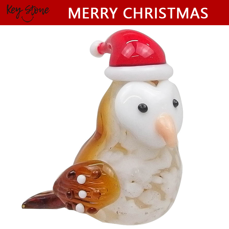 ■キーストーン■■2025X'mas　先行予約■　ガラスクリスマス　フクロウ