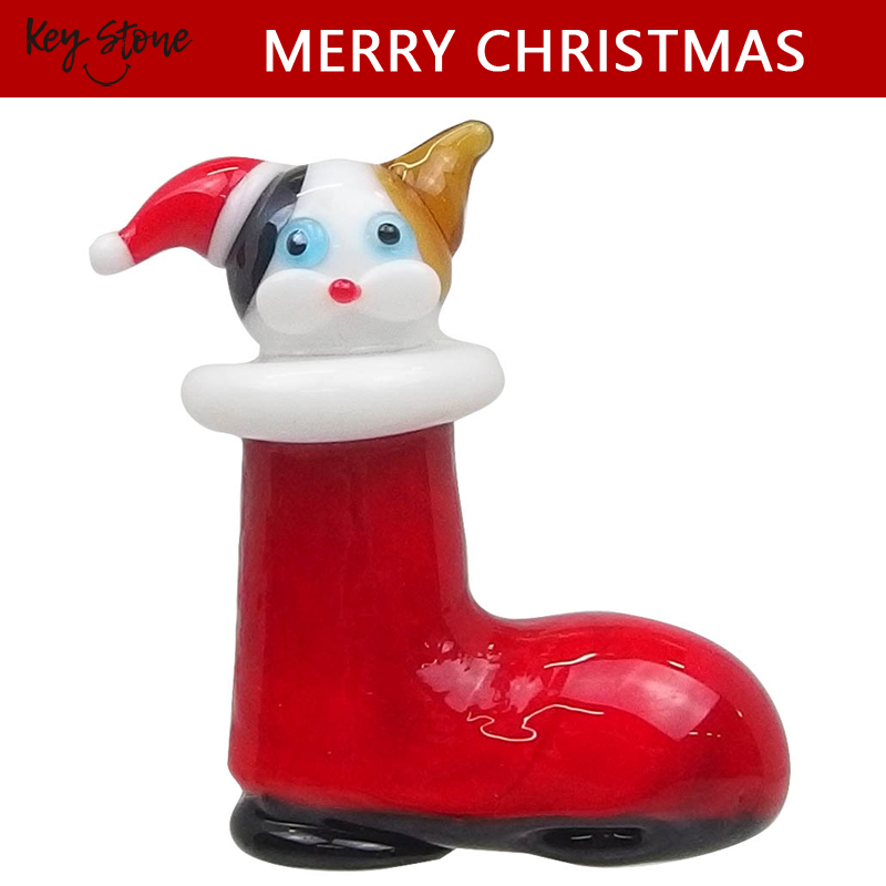 ■キーストーン■■2025X'mas　先行予約■　ガラスクリスマス　ブーツキャット