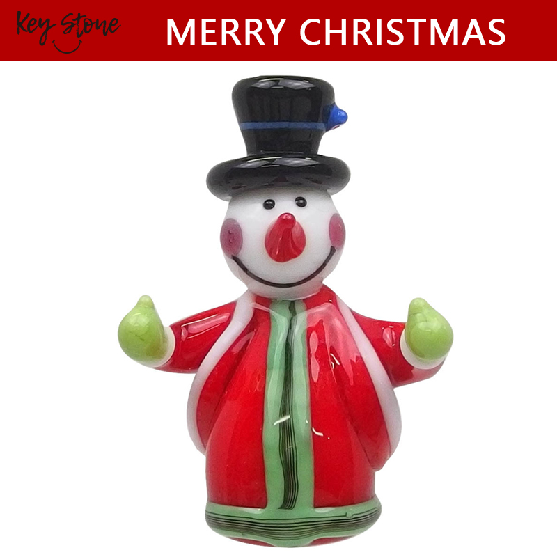 ■キーストーン■■2025X'mas　先行予約■　ガラスクリスマス　スノーマン　ローブ