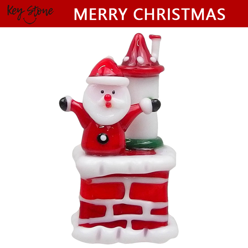 ■キーストーン■■2025X'mas　先行予約■　ガラスクリスマス　チムニーサンタ