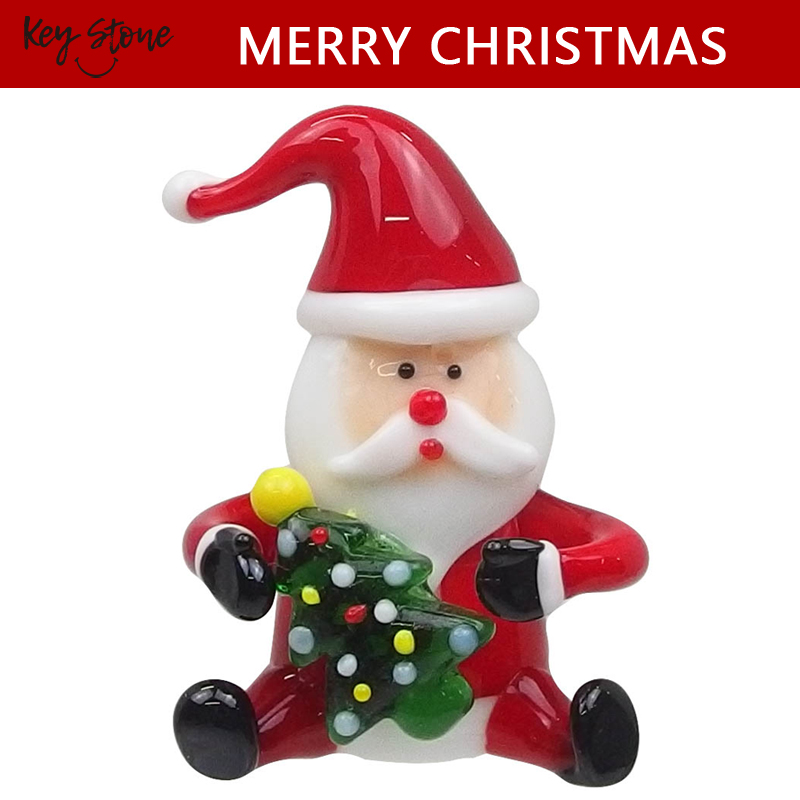 ■キーストーン■■2025X'mas　先行予約■　ガラスクリスマス　ツリーサンタ