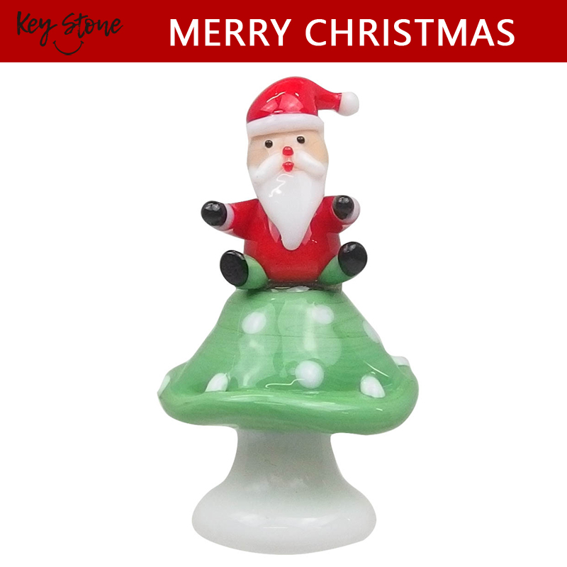 ■キーストーン■■2025X'mas　先行予約■　ガラスクリスマス　マッシュルームサンタ