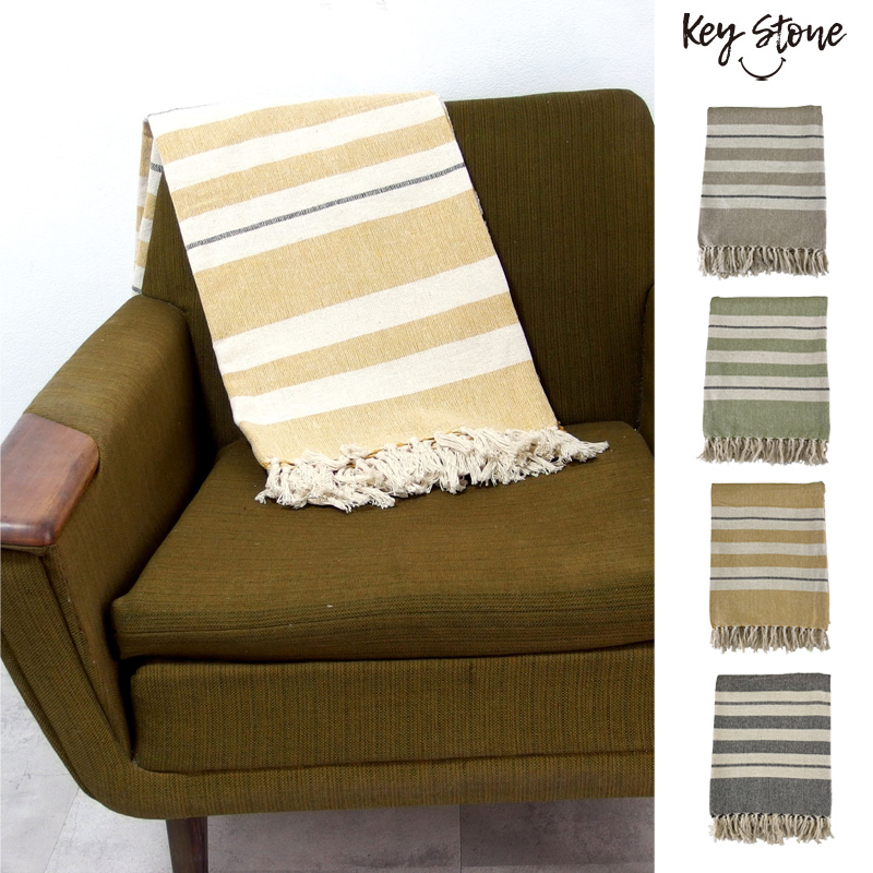 ■キーストーン■■2026SS　先行予約■　アップサイクル　コットンスローボーダー