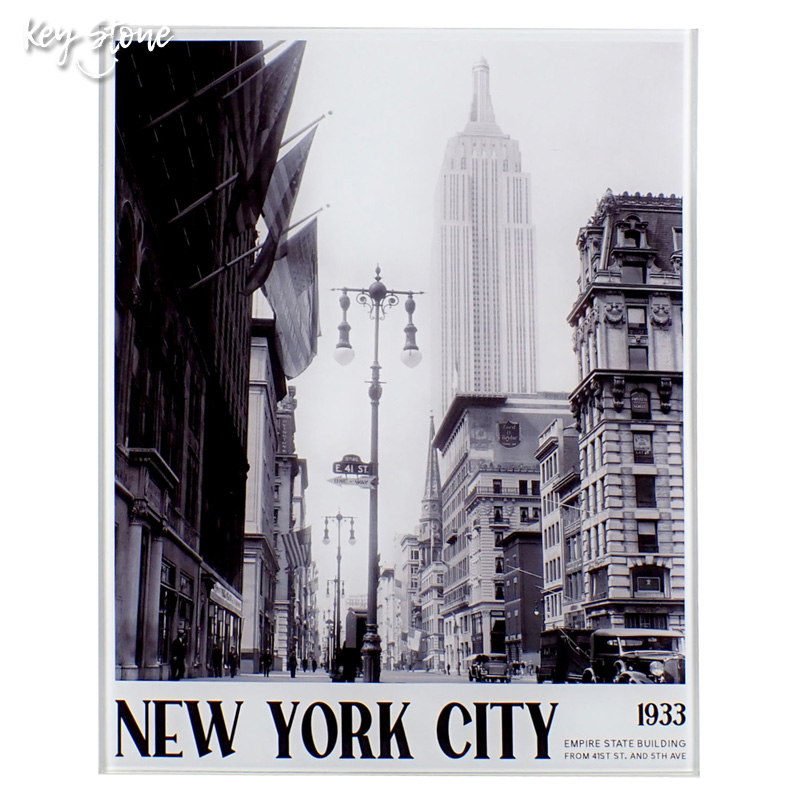 ■キーストーン■■2026SS　先行予約■　ガラスアートピクチャー　NEW YORK CITY