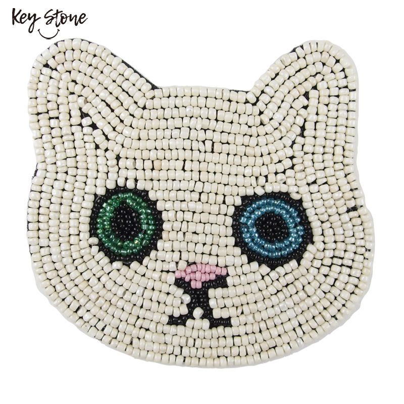 ■キーストーン■■2026SS　先行予約■　ガラスビーズコースター　キャット　オッドアイ