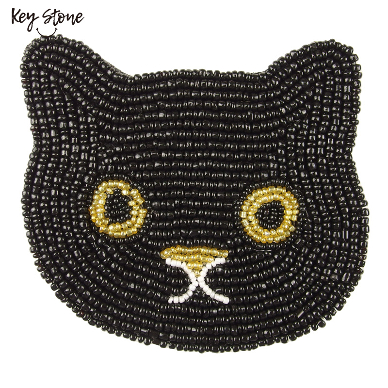 ■キーストーン■■2026SS　先行予約■　ガラスビーズコースター　キャット　クロネコ