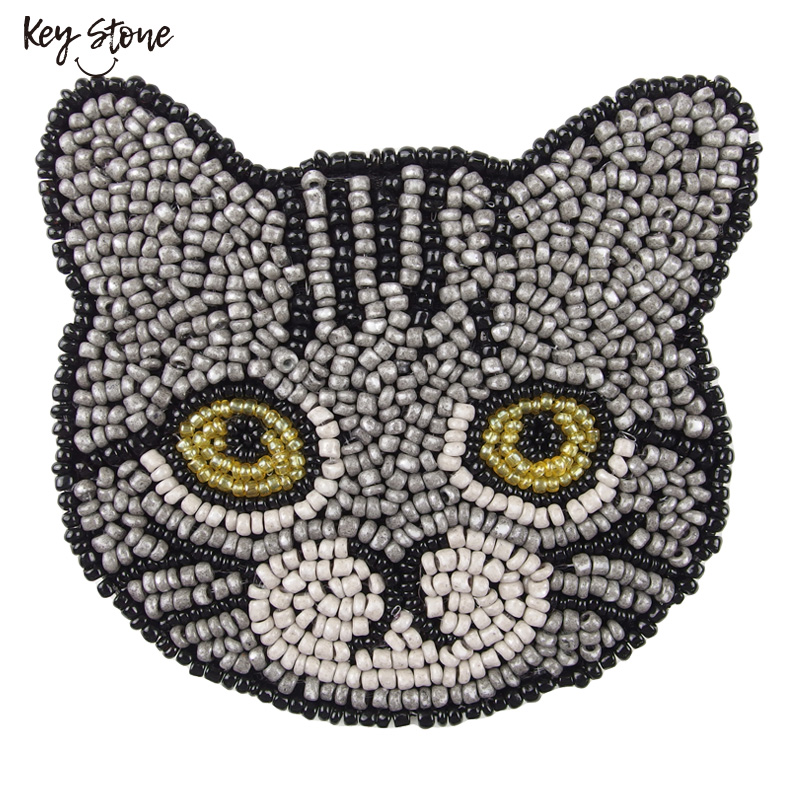 ■キーストーン■■2026SS　先行予約■　ガラスビーズコースター　キャット　サバトラ