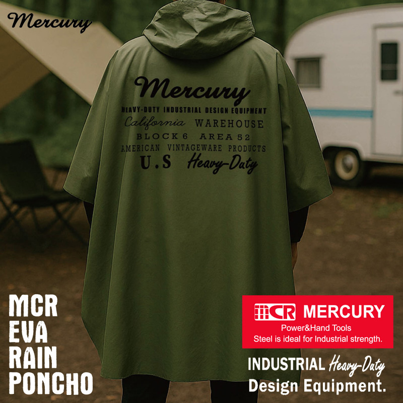 ■キーストーン■■2026SS　先行予約■　MERCURY　EVA　RAIN　PONCHO　KHAKI