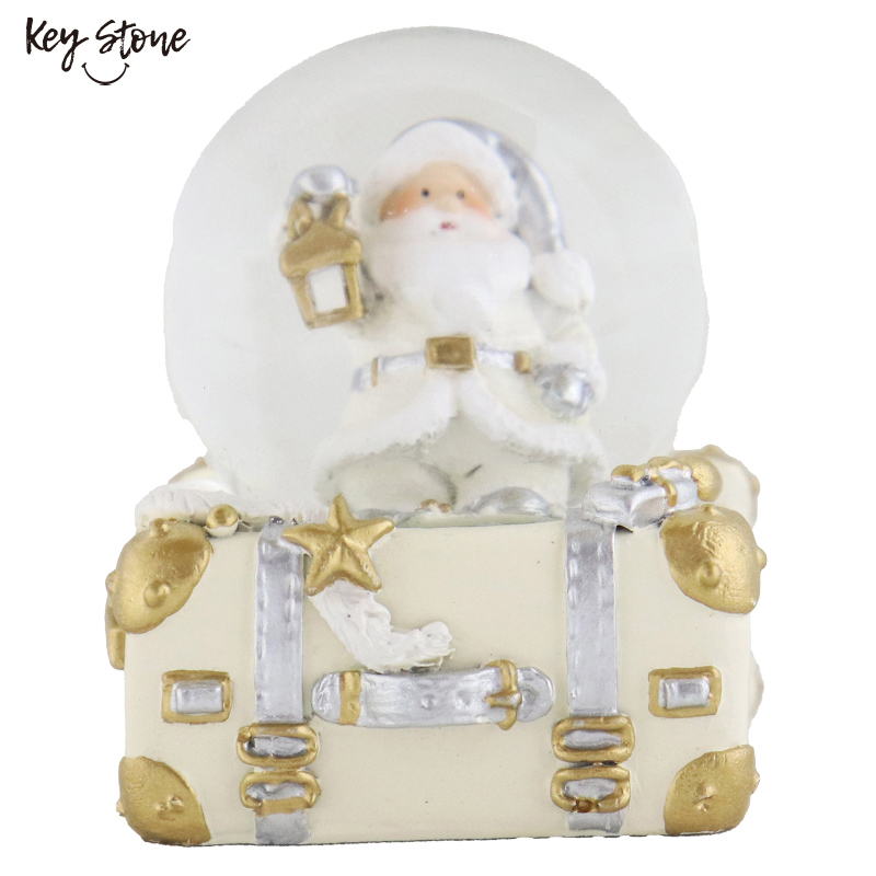 ■キーストーン■■2026X'mas　先行予約■　スノードーム45mm　スーツケースサンタ