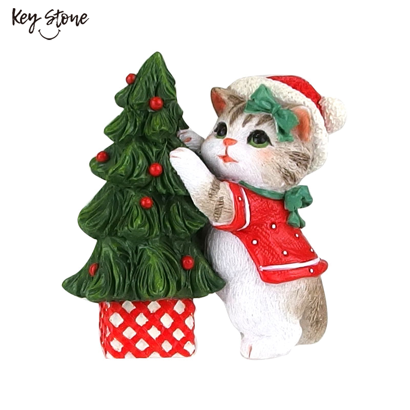 ■キーストーン■■2026X'mas　先行予約■　ビンテージアニマルデコレーション　キャット＆ツリー