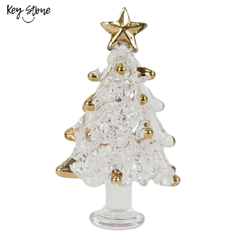 ■キーストーン■■2026X'mas　先行予約■　ガラスクリスマスツリー クリアゴールド