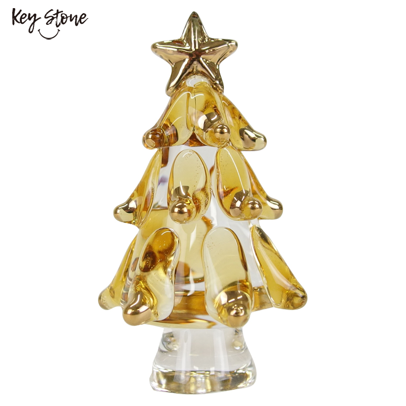 ■キーストーン■■2026X'mas　先行予約■　ガラスクリスマスツリー ゴールド