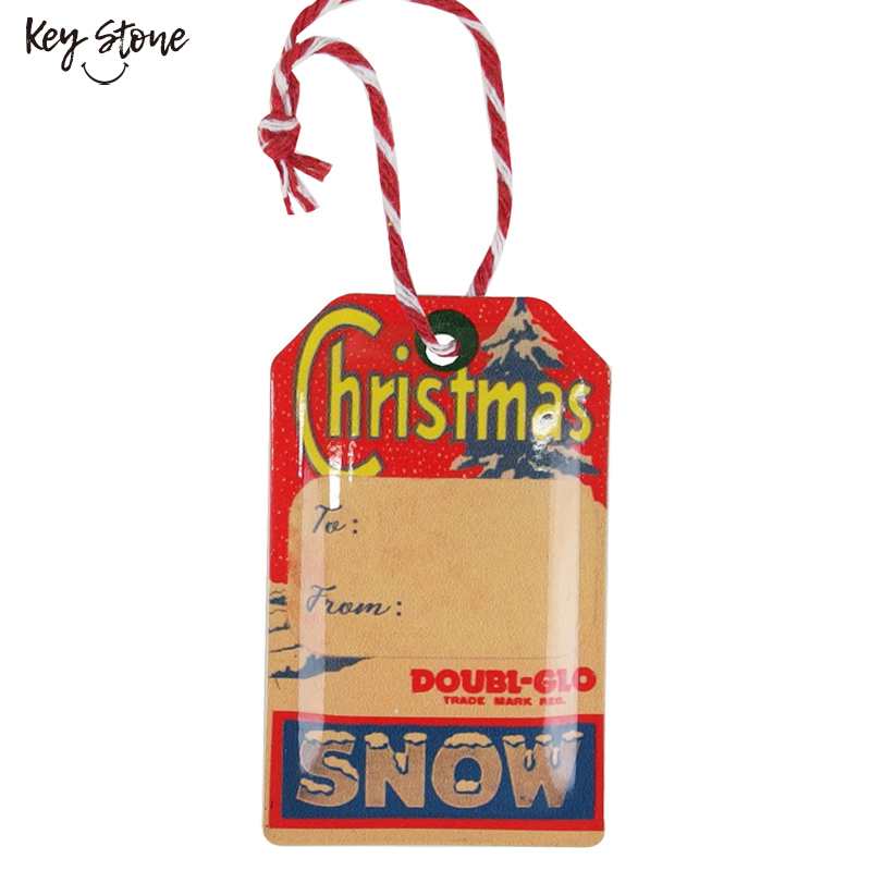 ■キーストーン■■2026X'mas　先行予約■　メタルクリスマスタグ Snow