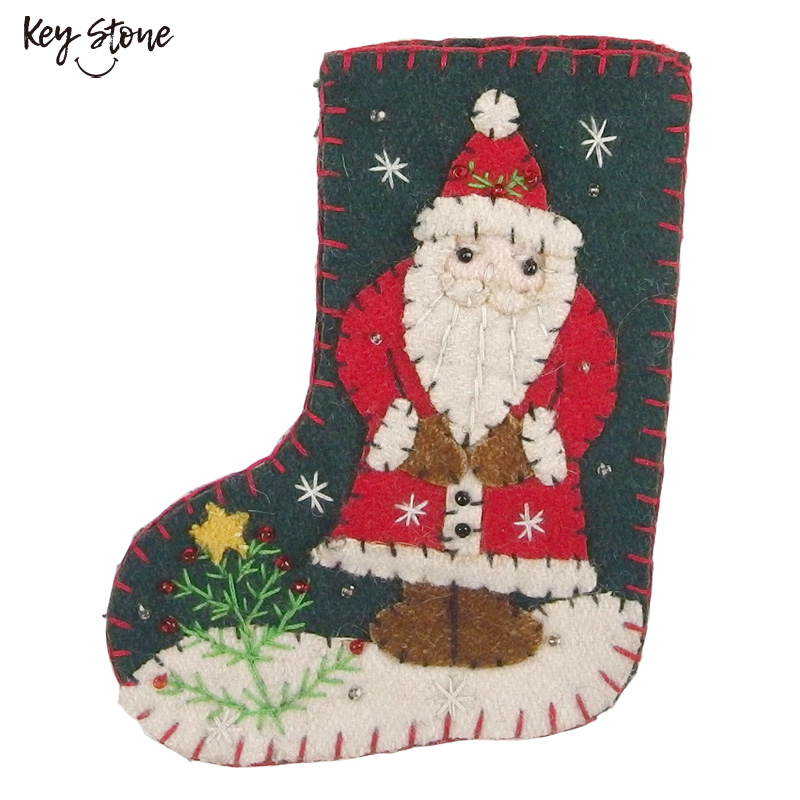 ■キーストーン■■2026X'mas　先行予約■　フェルトオーナメント SOCKS　サンタクロース