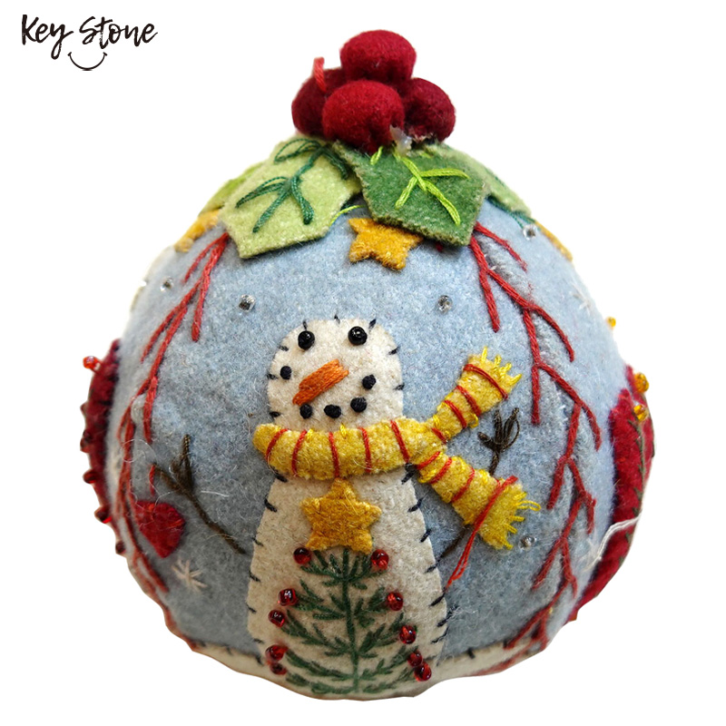 ■キーストーン■■2026X'mas　先行予約■　フェルトオーナメント BALL　サンタクロースB