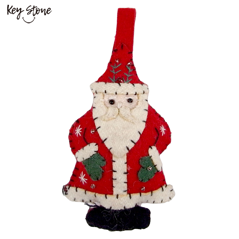 ■キーストーン■■2026X'mas　先行予約■　フェルトオーナメント X'MAS サンタクロース　サンタクロース