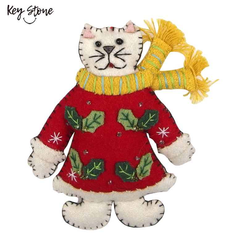 ■キーストーン■■2026X'mas　先行予約■　フェルトオーナメント CAT　C