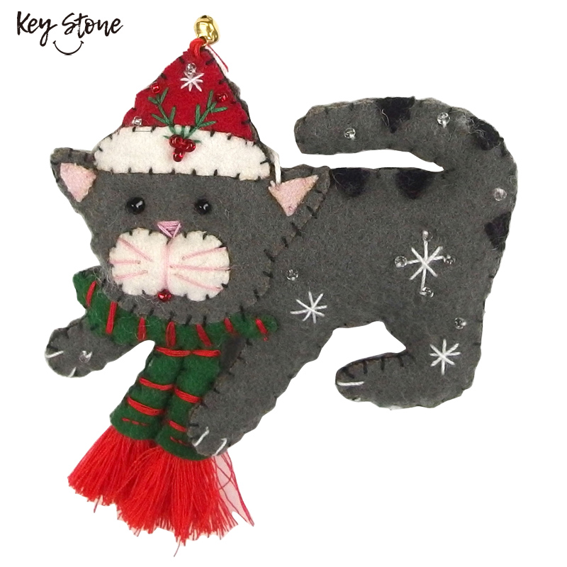 ■キーストーン■■2026X'mas　先行予約■　フェルトオーナメント CAT　E