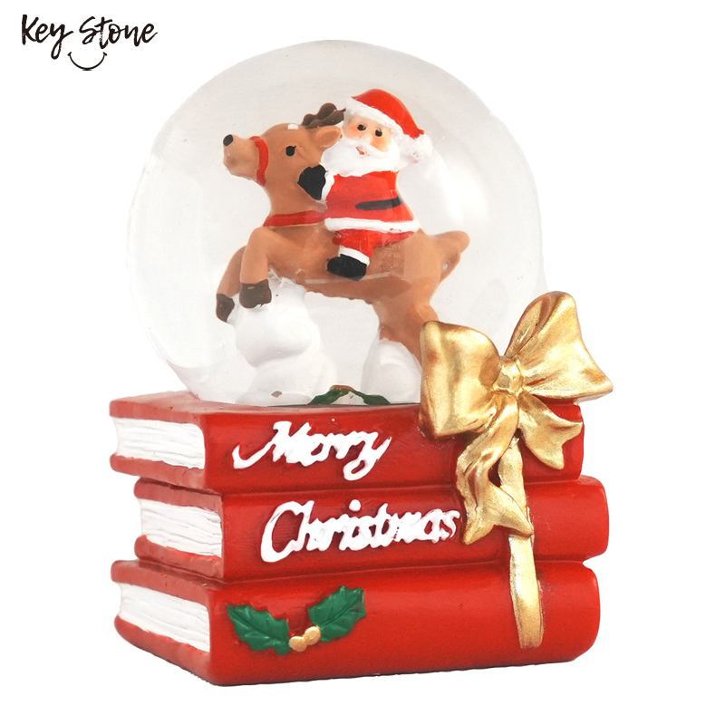 ■キーストーン■■2026X'mas　先行予約■　スノードーム45mm　BOOK　サンタスレイ
